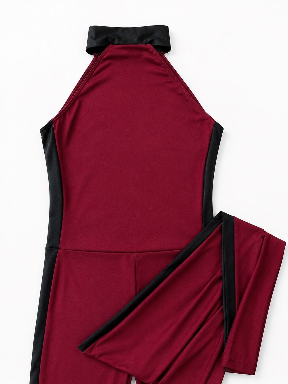 NWOT Weissmans Unitard Burgandy & Black Women's Sz LA Spandex Dance Fitness Gym